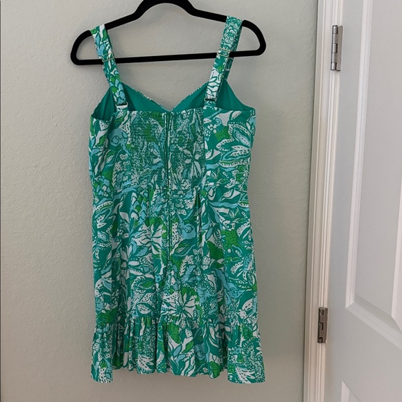 Floral Green and White Sundress - Picture 3 of 4